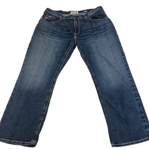 Ariat M4 Relaxed Fit Men's Boot Cut Jeans Dark Wash Denim Size 38x32 Workwear